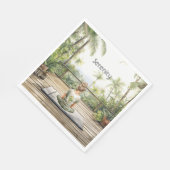 Meditations-Yoga-Serenität Frau Serviette (Ecke)