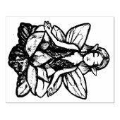 Meditationsaffe Gummistempel (Prägung)