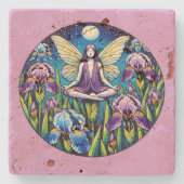 Meditationsaffe Steinuntersetzer (Vorderseite)