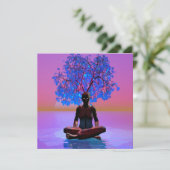 Meditationsbaum Karte (Stehend Vorderseite)