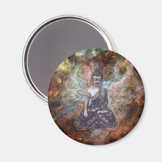 Meditationsbuddha-Magnet Magnet (Vorderseite/Rückseite)