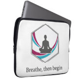 Meditationsdesign für Achtsamkeit Laptopschutzhülle (Vorne Rechts)