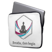 Meditationsdesign für Achtsamkeit Laptopschutzhülle (Vorderseite Links)