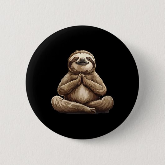 Meditationsfault Buddhistischer spiritueller Yoga Button (Vorderseite)
