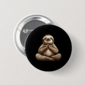 Meditationsfault Buddhistischer spiritueller Yoga Button (Vorne & Hinten)
