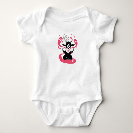 Meditationsirsch Baby Strampler (Vorderseite)