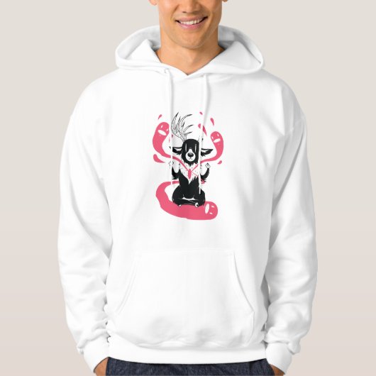 Meditationsirsch Hoodie (Vorderseite)