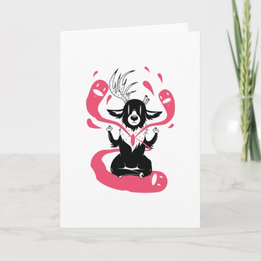 Meditationsirsch Karte (Vorderseite)