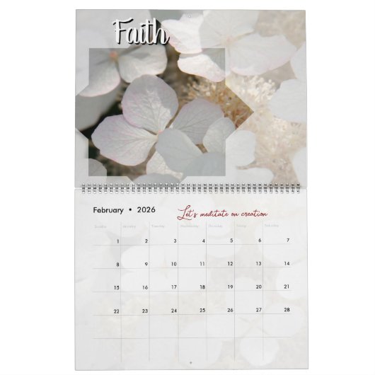 Meditationskalender Garten: Stern & Wort Kalender (Feb 2026)