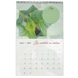 Meditationskalender Garten: Sterne & Noten Kalender