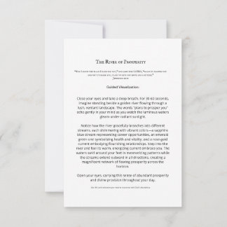 Meditationskarte für den Fluss Wohlstand | Christl Einladung
