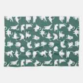 Meditationskatze in Yoga Posen Küchentuch (Horizontal)