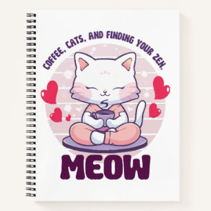Meditationskatze - Kawaii-Katze Notizblock