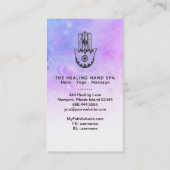 *~* Meditationskrater von Moon Hamsa Hand Fatima Visitenkarte (Rückseite)