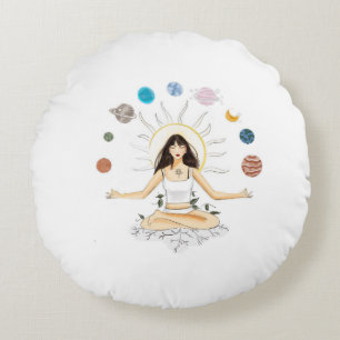 Meditationskunst Rundes Kissen
