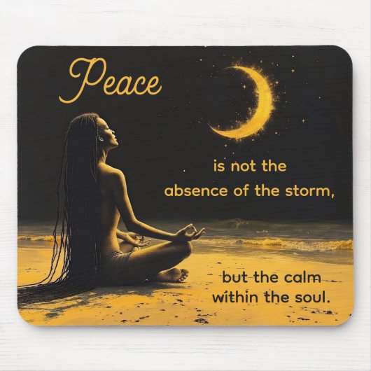 Meditationskunst und inspirierender Spruch Mousepad (Vorne)