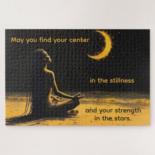 Meditationskunst und inspirierender Spruch Puzzle (Horizontal)