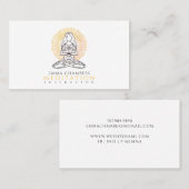 Meditationslehrer Lotus Pose Gold Mandala Visitenkarte (Vorne/Hinten)