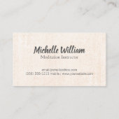 Meditationslehrer Visitenkarte (Rückseite)