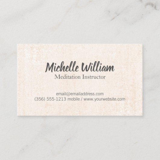 Meditationslehrer Visitenkarte (Rückseite)