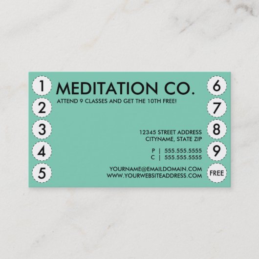 MeditationsLochkarte Treuekarte (Vorderseite)