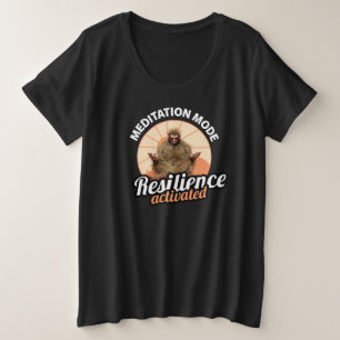 Meditationsmodus Bigfoot Belastbarkeit aktiviert Große Größe T-Shirt