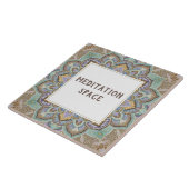 Meditationsraum-Schild mit Mandala Fliese (Seite)