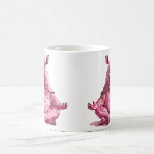 Meditationsrosa Rhino Kaffeetasse (Mittel)