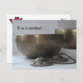 Meditationsschale, Gesangsschale, Zen-Meditationss Postkarte (Vorne/Hinten)