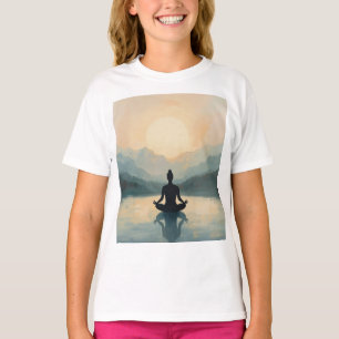 Meditationssilhouette Wellness Yoga Achtsamkeit T-Shirt