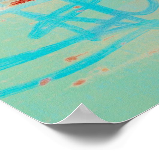 Meditationsübersicht 1 - Abstrakte Landschaftsmale Poster (Ecke)