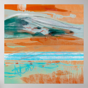 Meditationsübersicht 1 - Abstrakte Landschaftsmale Poster