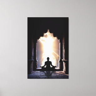 Meditationsyoga chakra Energie des Yogi Leinwanddruck
