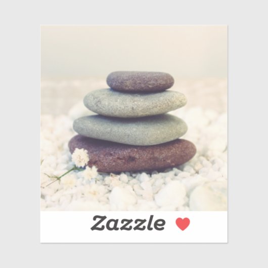 Meditative Cairn für Gesteinsteine Aufkleber (Blatt)