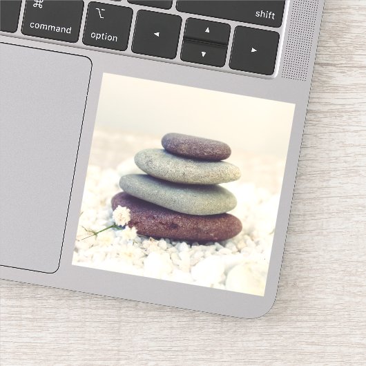 Meditative Cairn für Gesteinsteine Aufkleber (Detail)
