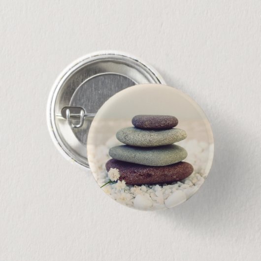 Meditative Cairn für Gesteinsteine Button (Vorne & Hinten)