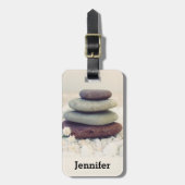 Meditative Cairn für Gesteinsteine Gepäckanhänger (Vorderseite vertikal)