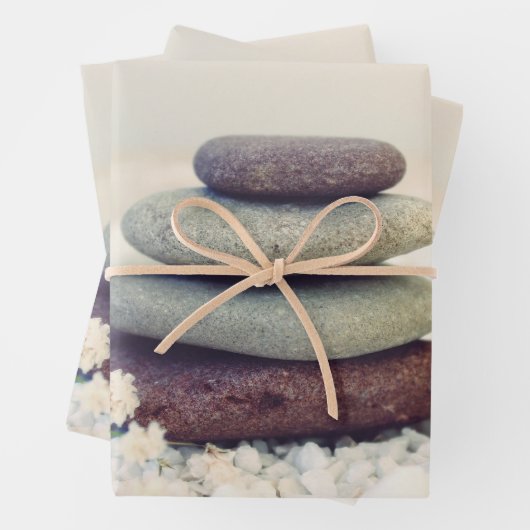 Meditative Cairn für Gesteinsteine Geschenkpapier Set (Beispiel)