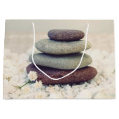 Meditative Cairn für Gesteinsteine Große Geschenktüte (Vorderseite)