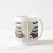 Meditative Cairn für Gesteinsteine Kaffeetasse (VorderseiteRechts)