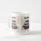 Meditative Cairn für Gesteinsteine Kaffeetasse (Vorderseite Links)