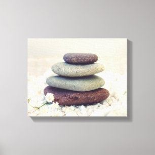 Meditative Cairn für Gesteinsteine Leinwanddruck