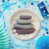 Meditative Cairn für Gesteinsteine Pappteller (Party)