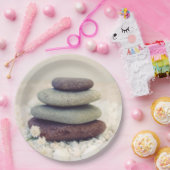 Meditative Cairn für Gesteinsteine Pappteller (Party)