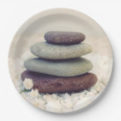 Meditative Cairn für Gesteinsteine Pappteller (Vorderseite)