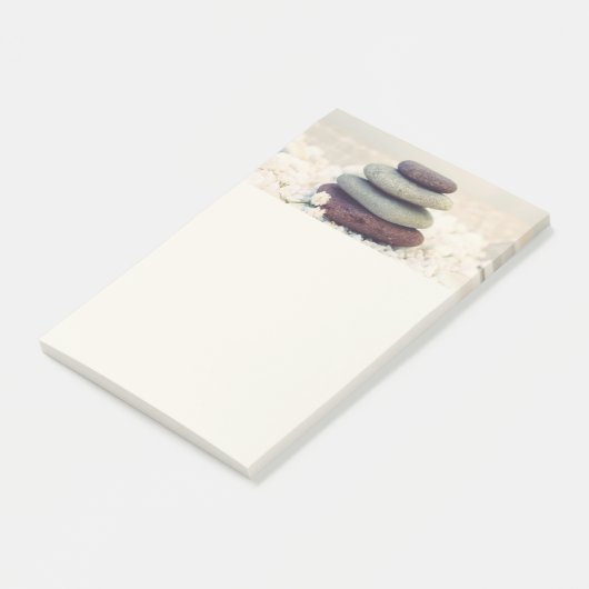 Meditative Cairn für Gesteinsteine Post-it Klebezettel (angewinkelt)