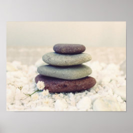 Meditative Cairn für Gesteinsteine Poster