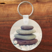 Meditative Cairn für Gesteinsteine Schlüsselanhänger (Vorderseite)