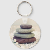 Meditative Cairn für Gesteinsteine Schlüsselanhänger (Rückseite)