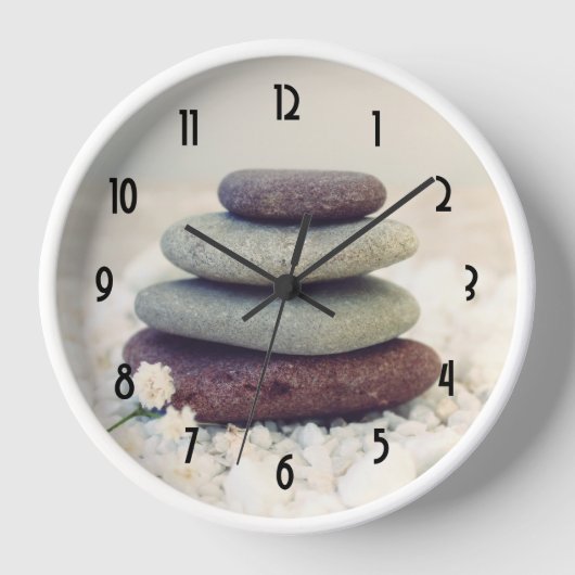 Meditative Cairn für Gesteinsteine Uhr (Vorderseite)